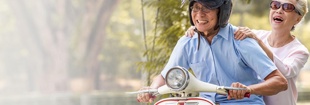 Elderly on a vespa