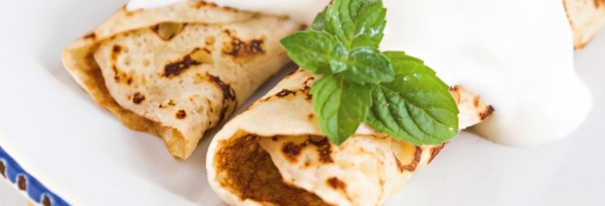 Crèpes filled with sweet chestnut